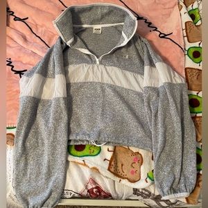 pink cropped pullover